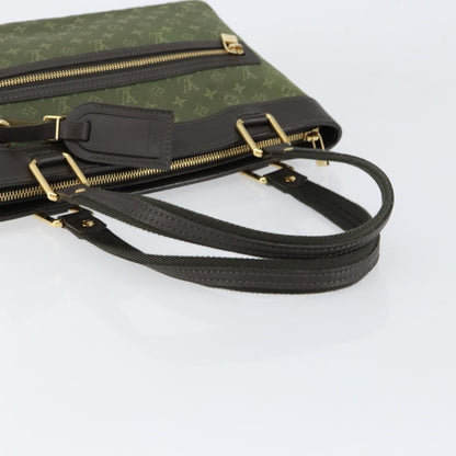 Louis Vuitton Lucille Handbag Mini Lin, KHAKI, CANVAS, Handbag