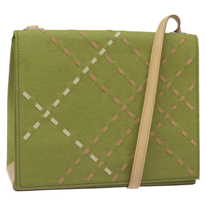 Burberry Nova check Shoulder bag Canvas, GREEN, CANVAS, Shoulder bag