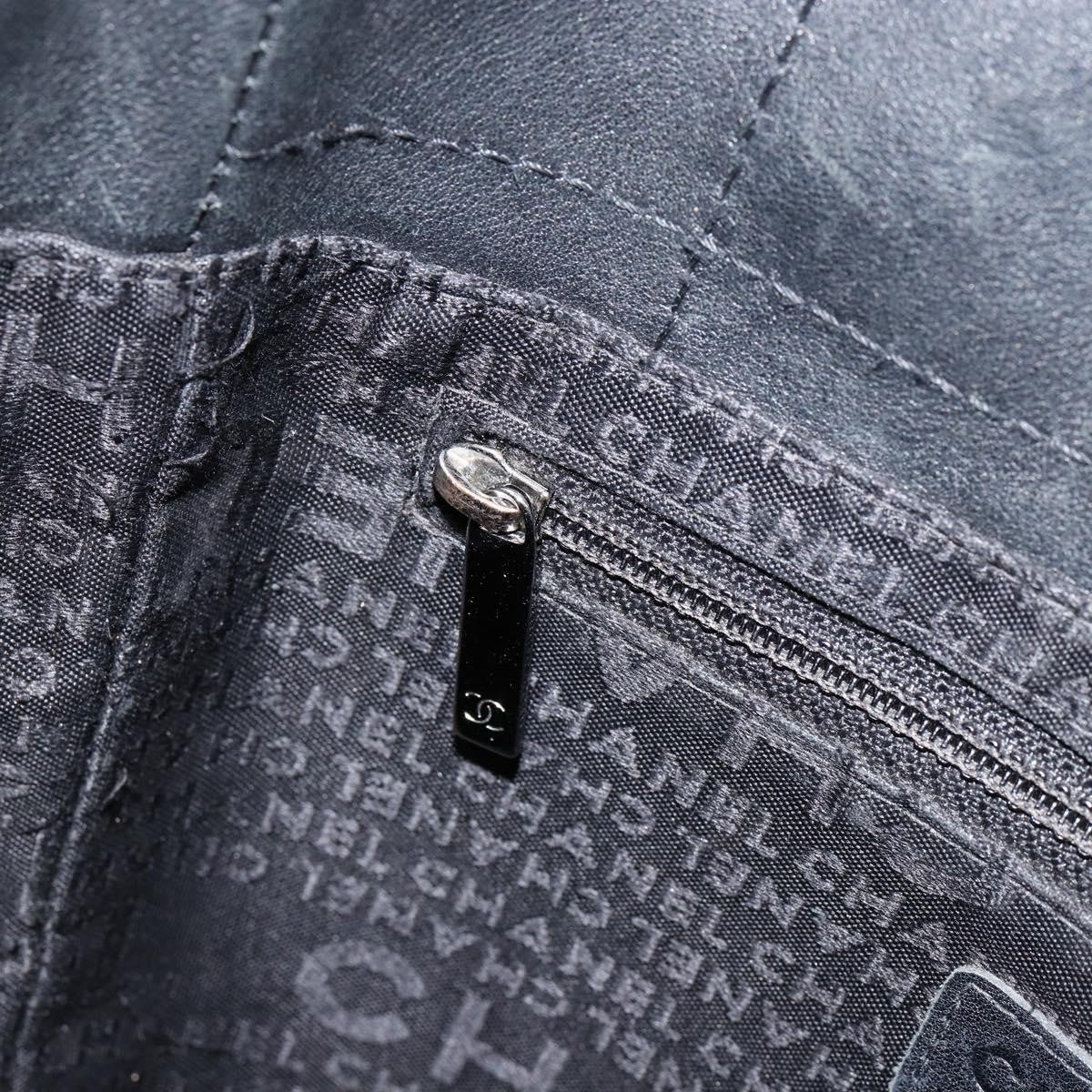 Chanel Square Stitch Tote Quilted Leather, BLACK, LEATHER, Tote bag