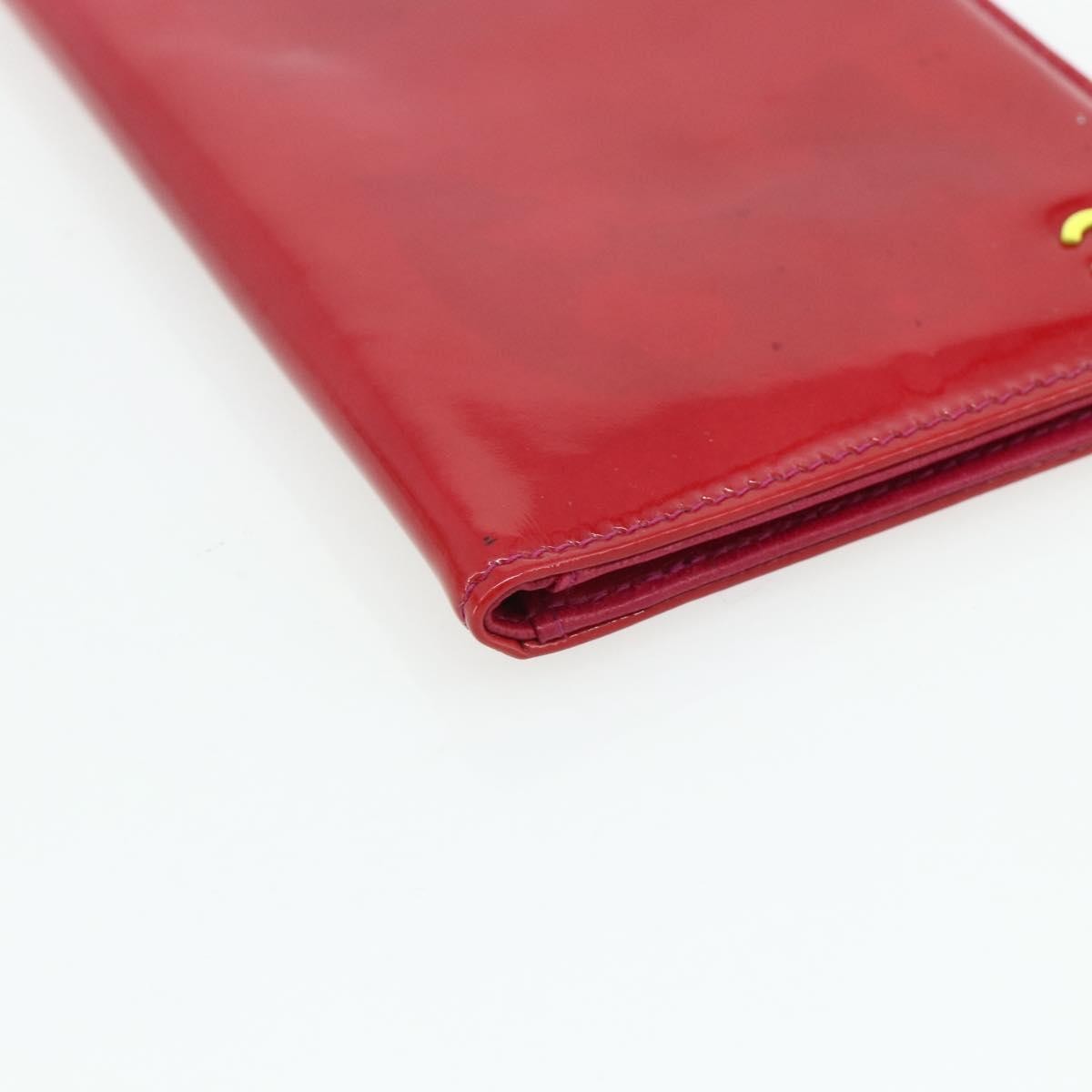 Chanel Vintage CC Bifold Card Holder Patent leather, Red, Patent Leather, Card Holder