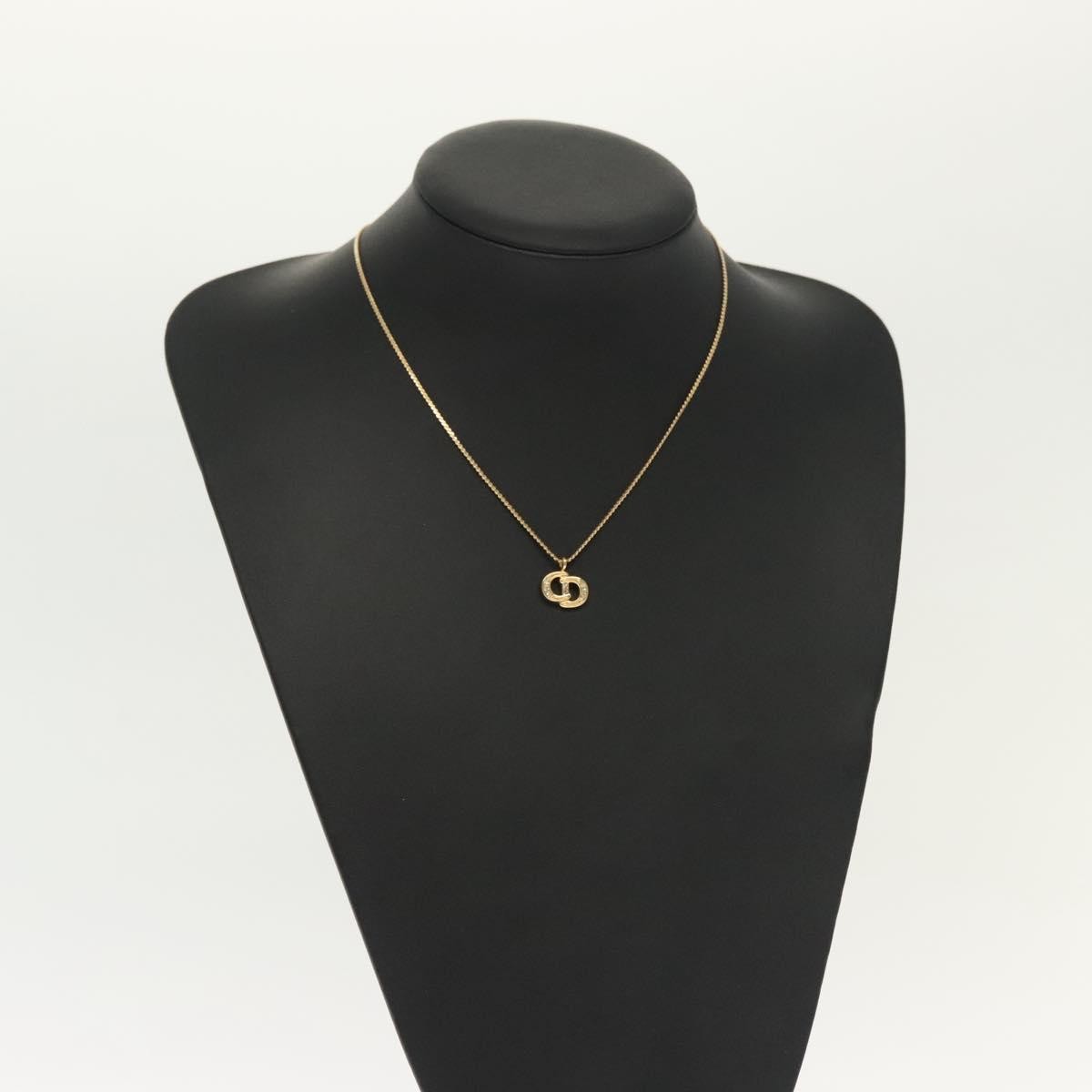 Christian Dior CD Pendant Necklace Gold-plated, GOLD, METAL, Necklace