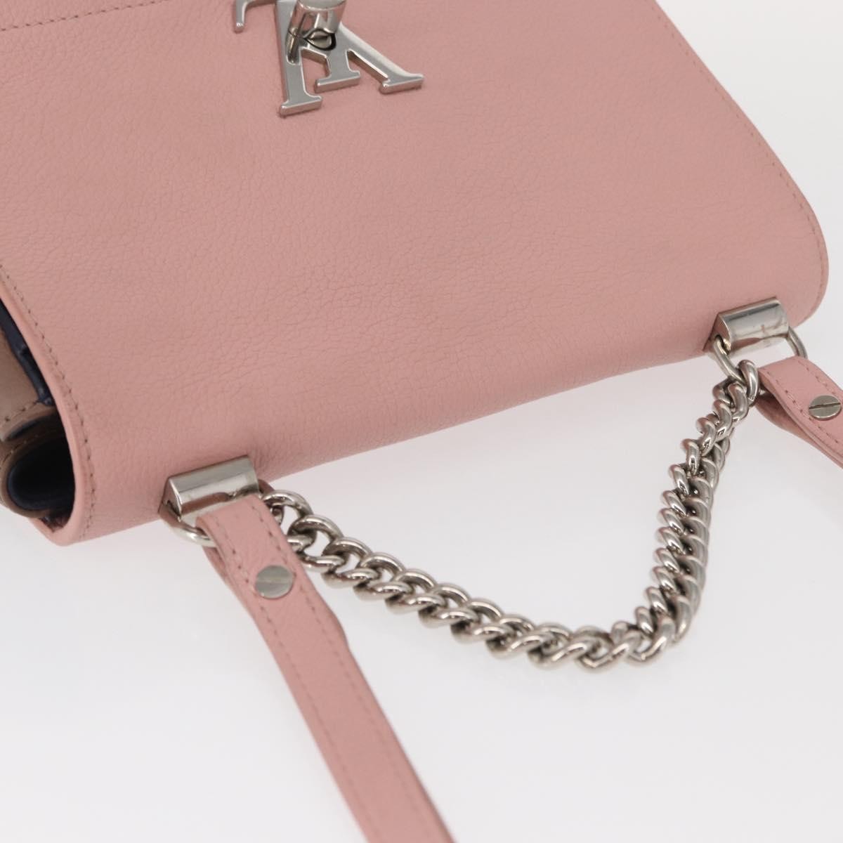 Louis Vuitton Lockme II Handbag Leather, PINK, LEATHER, Shoulder bag
