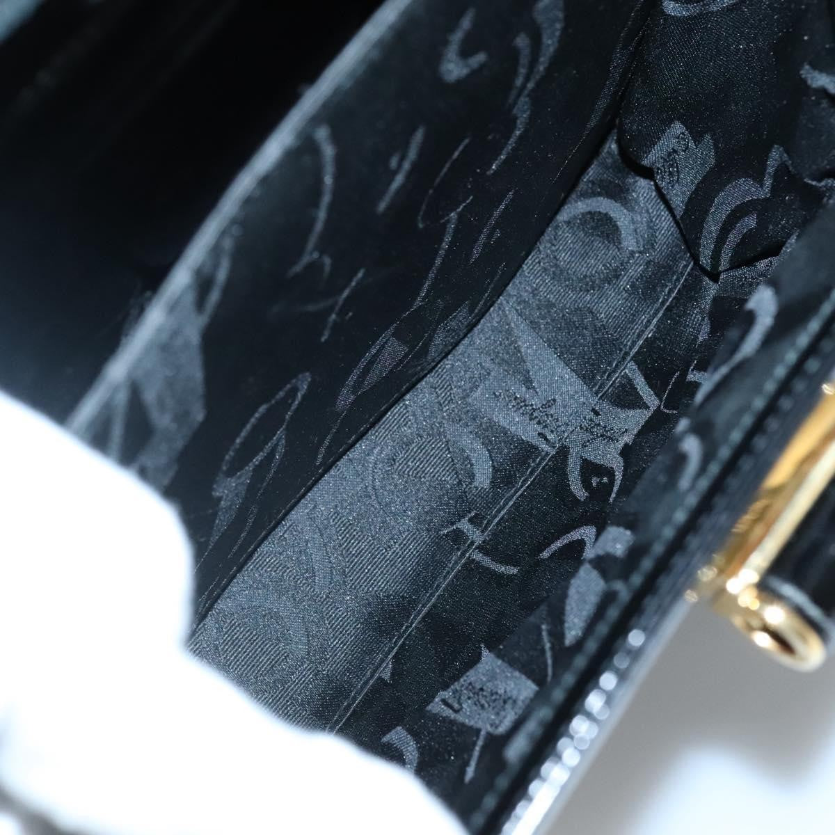 Salvatore Ferragamo Gancini handbag Patent leather, BLACK, PATENT_LEATHER, Handbag