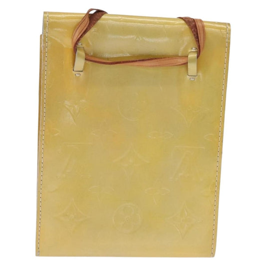 Louis Vuitton Mott Handbag Monogram Vernis, BEIGE, PATENT_LEATHER, Clutche & pouche