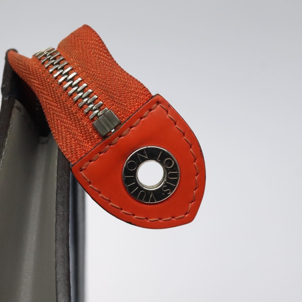 Louis Vuitton Pochette Voyage Epi Leather with Damier Graphite, BLUE, LEATHER, Clutche & pouche