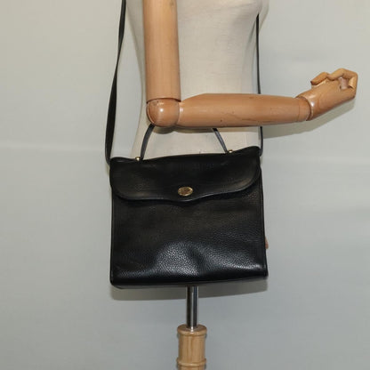 Christian Dior Vintage CD Handbag Leather, BLACK, LEATHER, Handbag