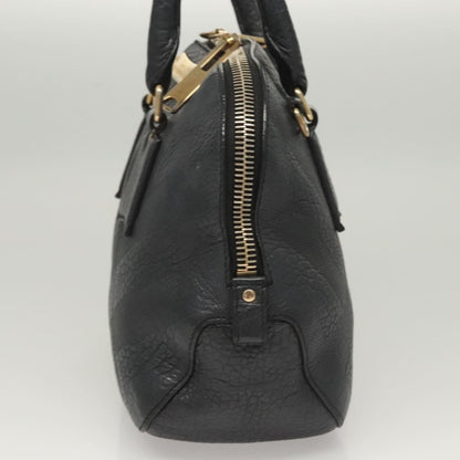 Burberry Orchard Bag Grained Leather, BLACK, LEATHER, Handbag