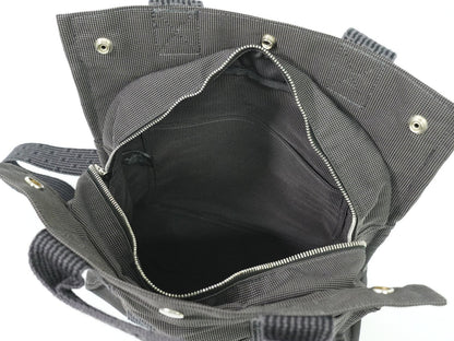 Hermes Herline Backpack Canvas, GRAY, CANVAS, Backpack