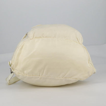 Prada Front Pocket Buckle Backpack Nylon, ECRU, NYLON, Backpack