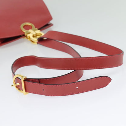 Salvatore Ferragamo Gancini Shoulder Bag Leather, PINK, LEATHER, Shoulder bag