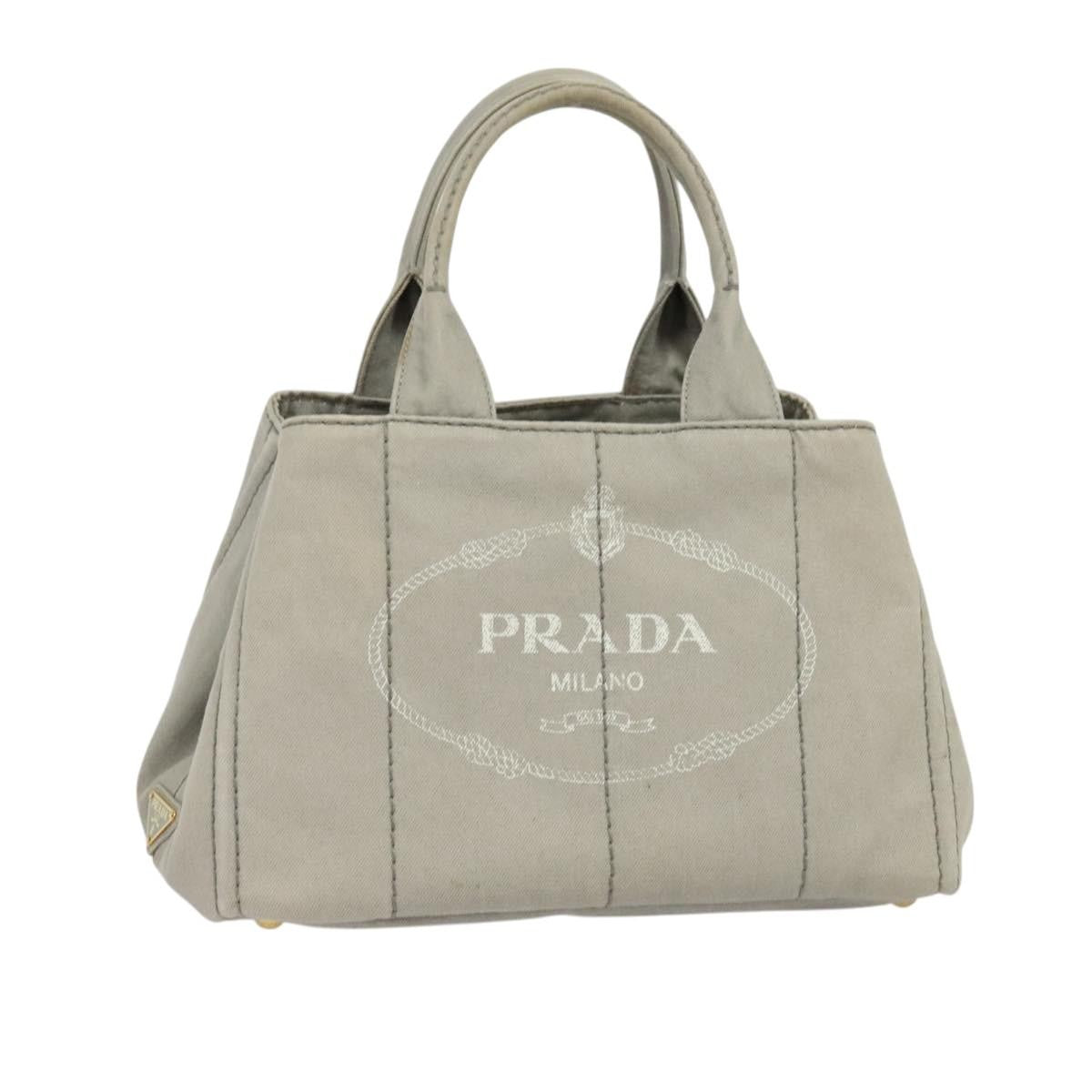 Prada Canapa Tote Canvas, GRAY, CANVAS, Tote bag