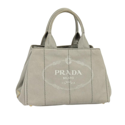 Prada Canapa Tote Canvas, GRAY, CANVAS, Tote bag