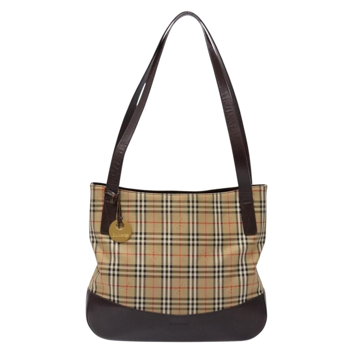 Burberry Nova Check Tote canvas check pattern, BEIGE, CANVAS, Tote bag