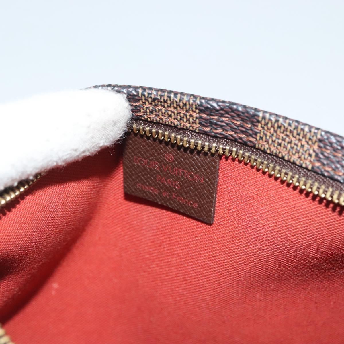 Louis Vuitton Trousse Make Up Bag Damier, BROWN, CANVAS, Clutche & pouche