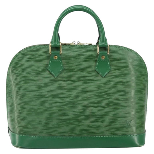 Louis Vuitton Alma Handbag Epi Leather, GREEN, LEATHER, Handbag