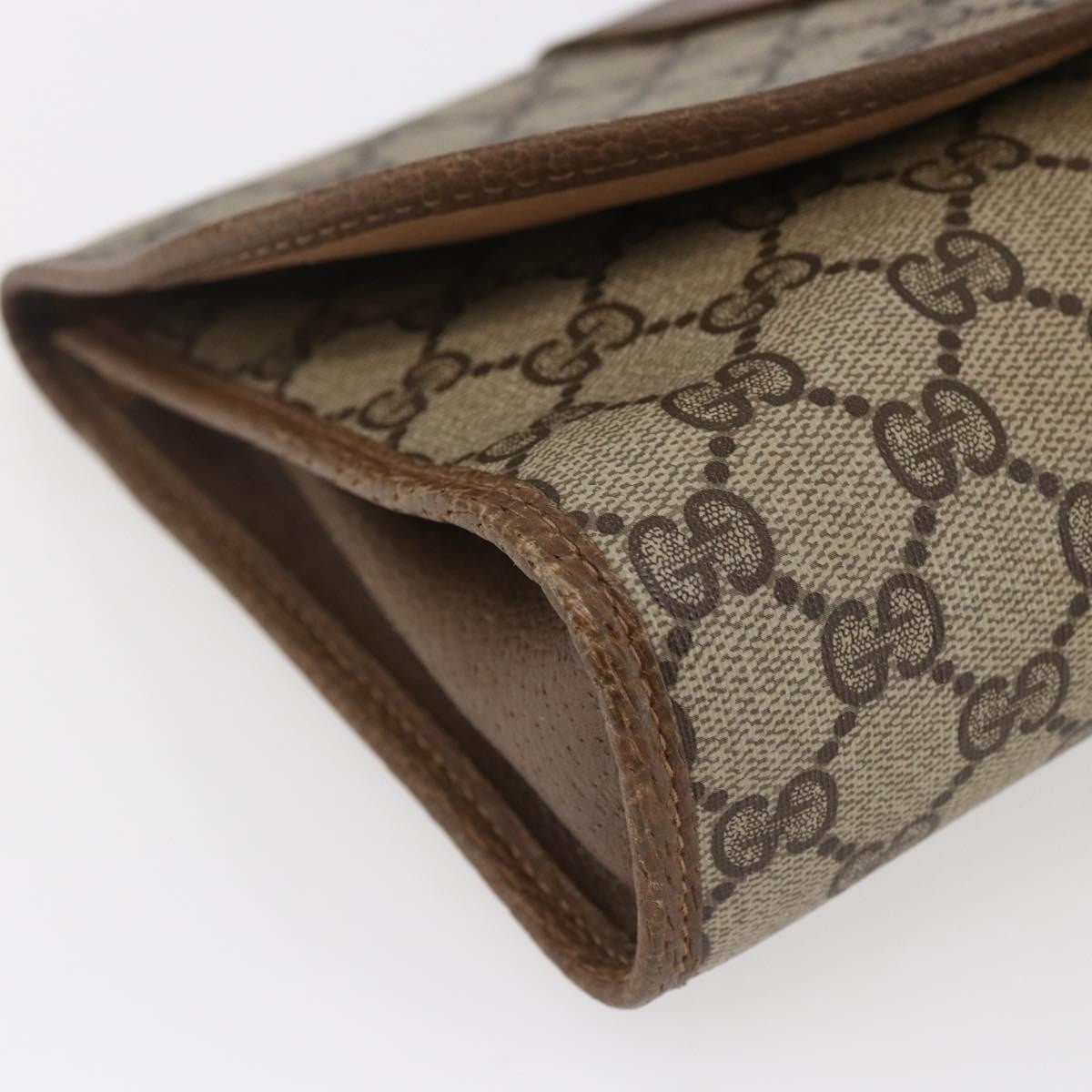 Gucci Sherry line pouch Canvas, BEIGE, PVC, Clutche & pouche