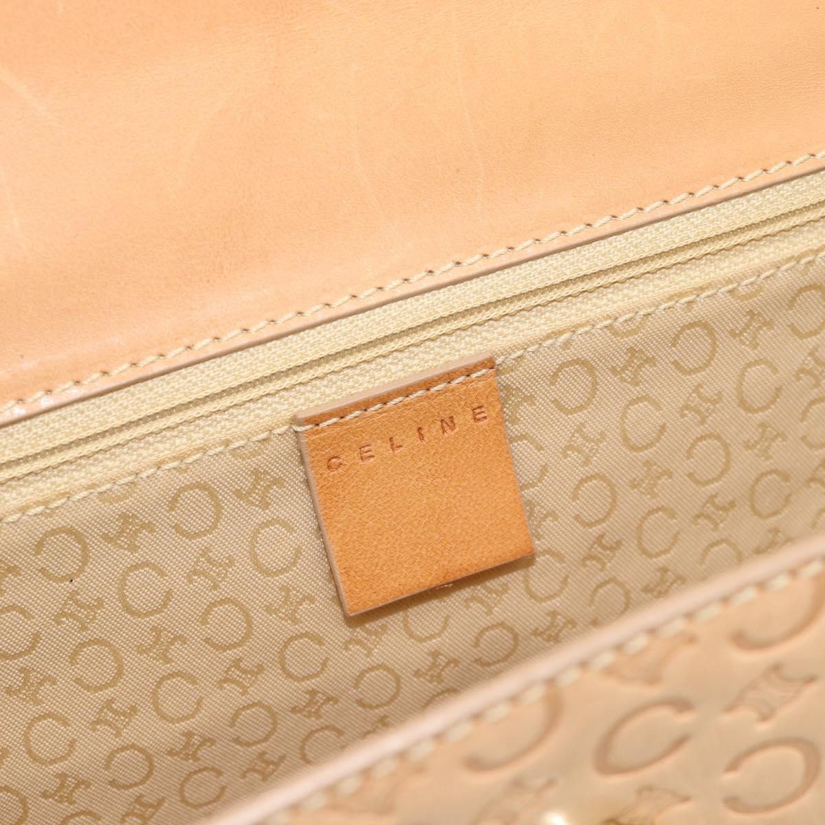 Celine C Macadam Handbag Canvas, Beige, Canvas, Handbag