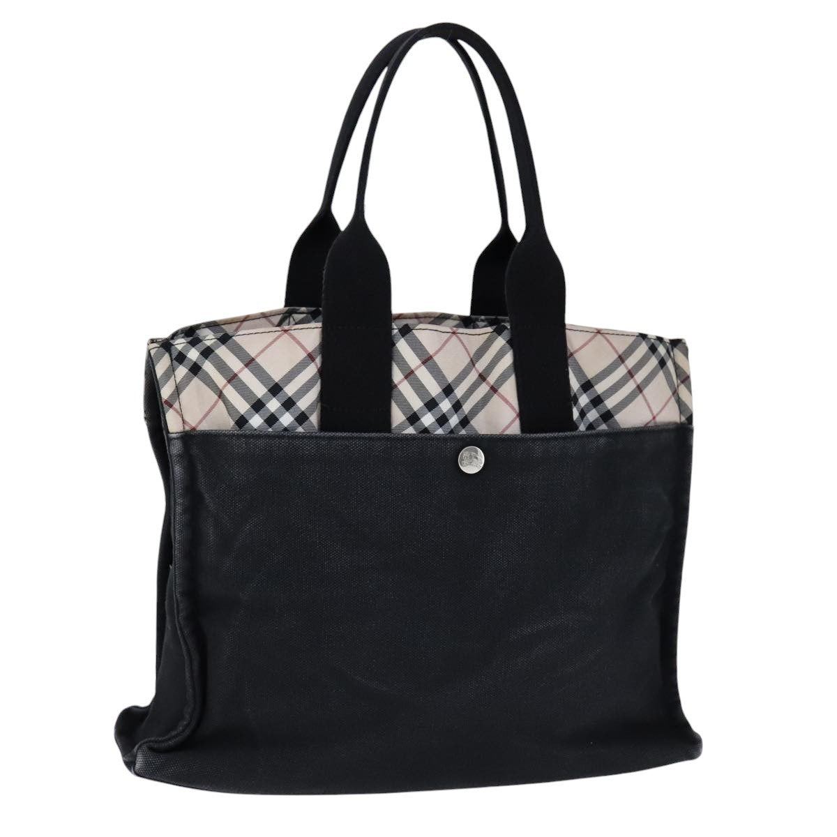 Burberry Nova Check Tote canvas check pattern, BLACK, CANVAS, Tote bag