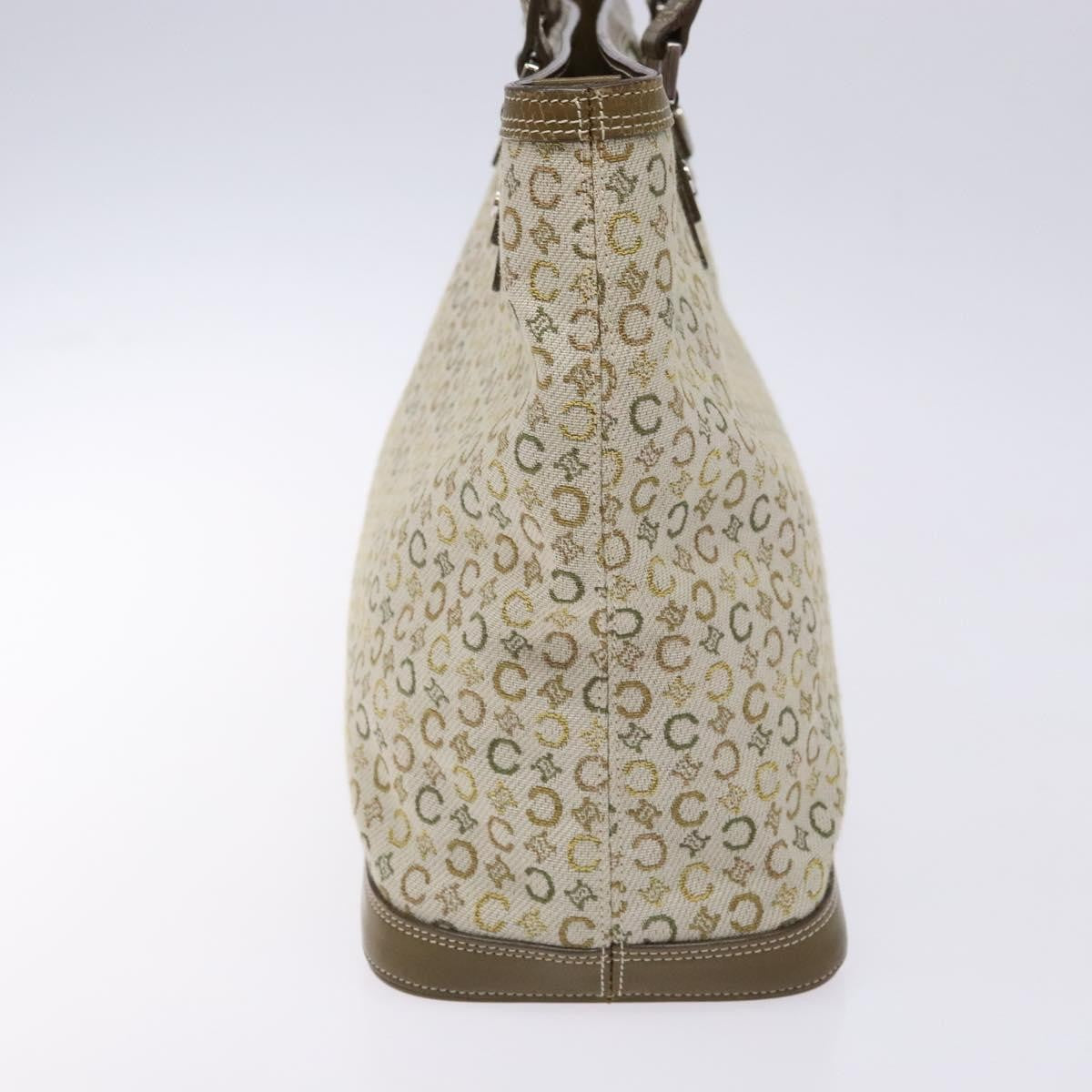 Celine Vintage Macadam Shoulder Bag Canvas, KHAKI, CANVAS, Shoulder bag