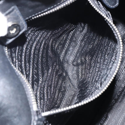 Prada Bow Tote Tessuto with Leather, Black, Nylon, Tote Bag