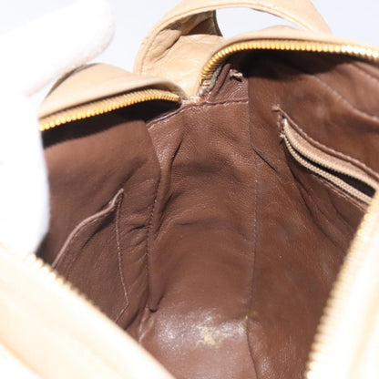 Chanel Vintage Front Pocket Camera Shoulder Bag Leather, BEIGE, LEATHER, Shoulder bag