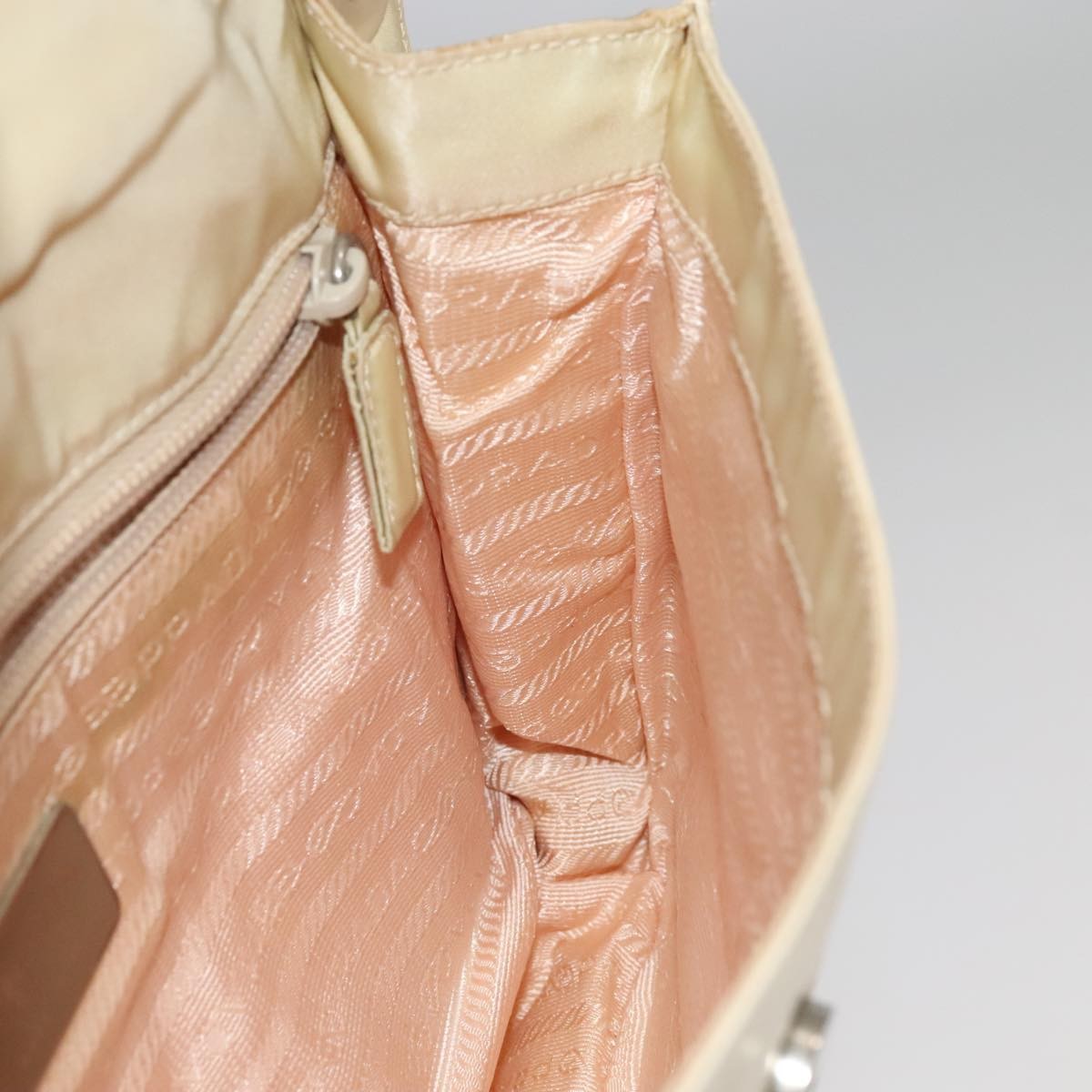 Prada Flap Shoulder Bag Leather, BEIGE, LEATHER, Shoulder bag