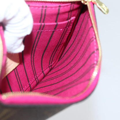 Louis Vuitton Neverfull Pochette Monogram Canvas, BROWN, CANVAS, Clutche & pouche