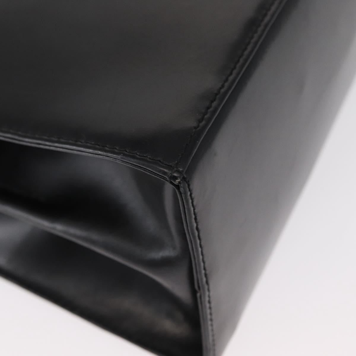 Salvatore Ferragamo Convertible Top Handle Bag Leather, BLACK, LEATHER, Handbag