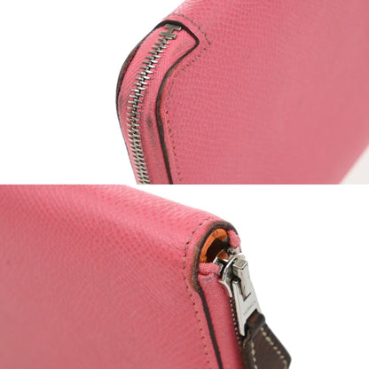 Hermes Azap Zip Around Wallet Silk'in Epsom, PINK, CALFSKIN, Wallets