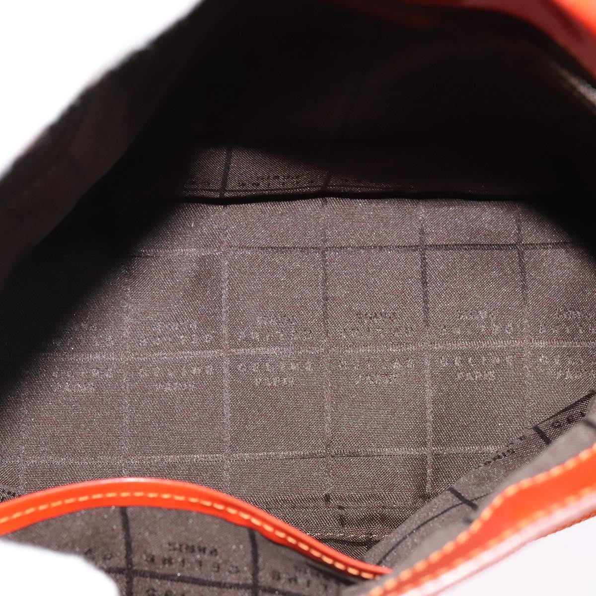 Celine Shoulder Bag Canvas, ORANGE, CANVAS, Shoulder bag