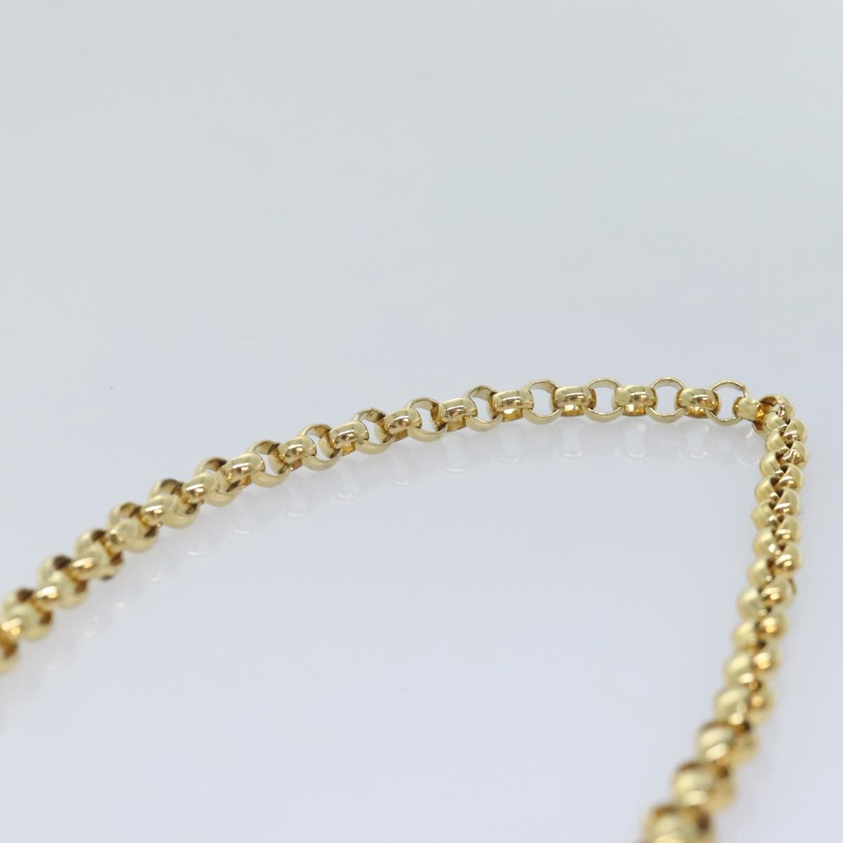 Salvatore Ferragamo Vintage Flap Chain Shoulder Bag Leather, GRAY, LEATHER, Shoulder bag