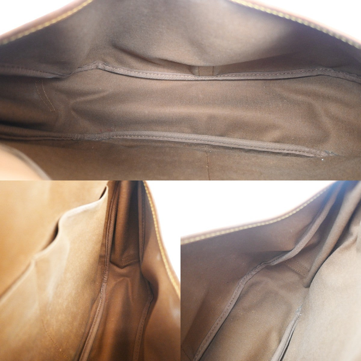 Louis Vuitton Saumur Handbag Monogram Canvas, BROWN, CANVAS, Shoulder bag