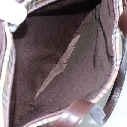 Burberry Nova check Shoulder bag Canvas and Leather, BEIGE, CANVAS, Shoulder bag