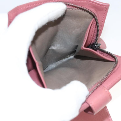 Bottega Veneta Bifold Coin Pocket Card Holder Intrecciato Nappa, PINK, LEATHER, Wallets