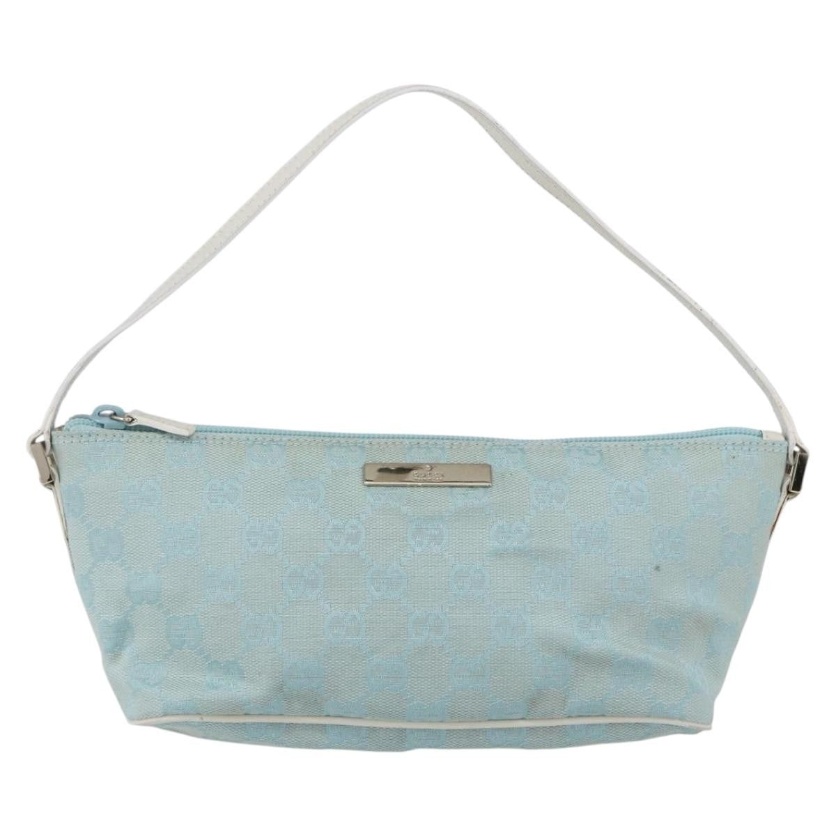 Gucci Vintage Boat Pochette GG Canvas, BLUE, CANVAS, Clutche & pouche