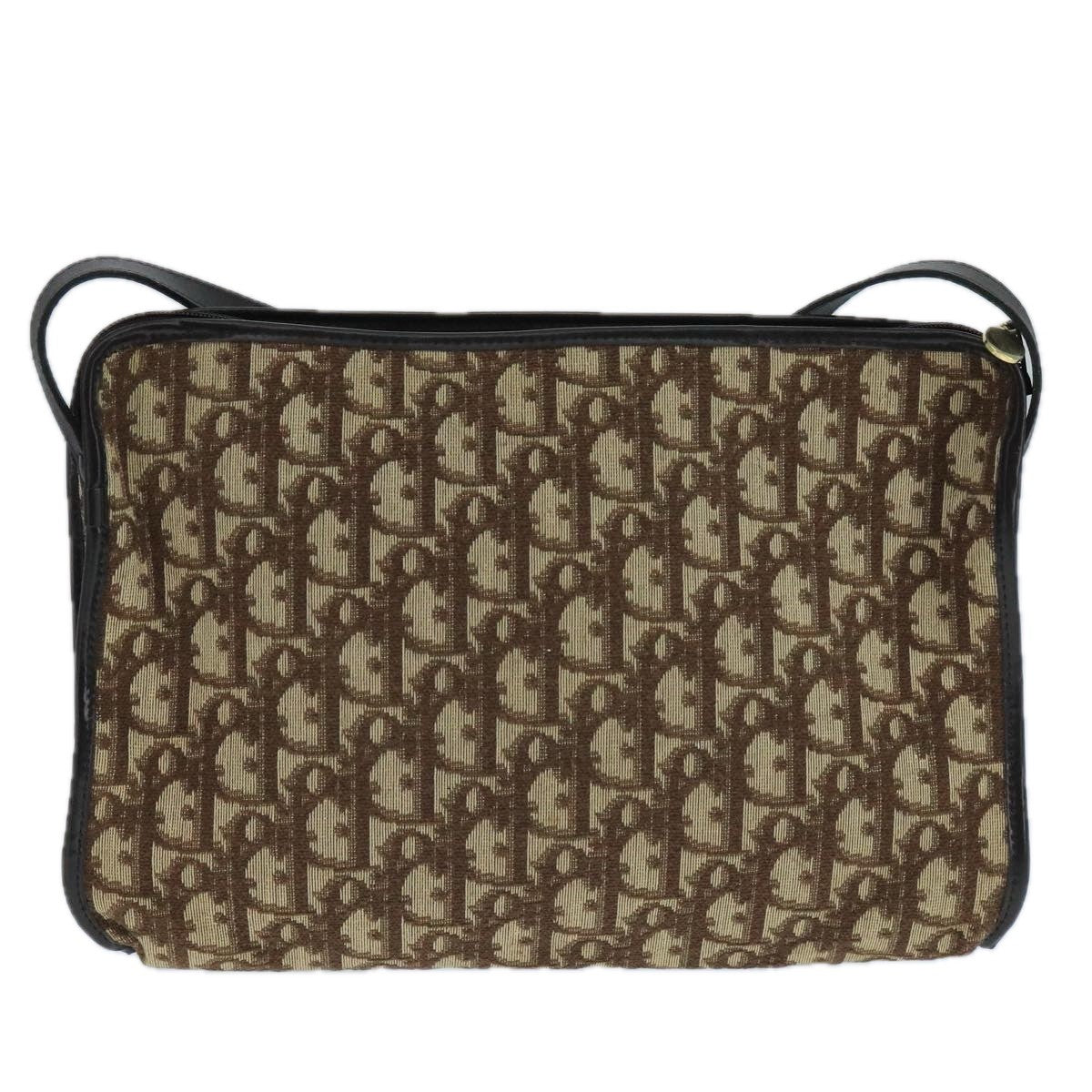 Christian Dior Vintage Trotter Shoulder Bag Canvas, BROWN, CANVAS, Shoulder bag