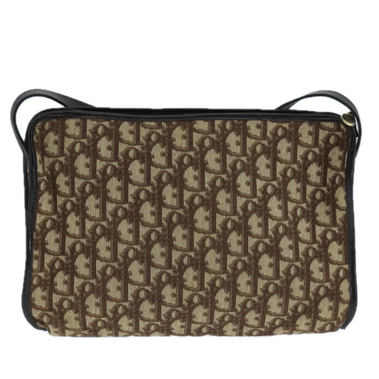 Christian Dior Vintage Trotter Shoulder Bag Canvas, BROWN, CANVAS, Shoulder bag