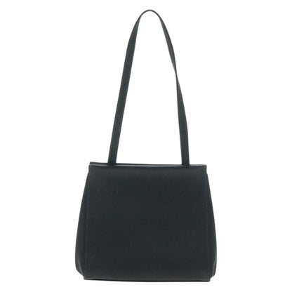 Chanel Vintage Crystal Camellia Evening Bag Satin, BLACK, SATIN, Shoulder bag