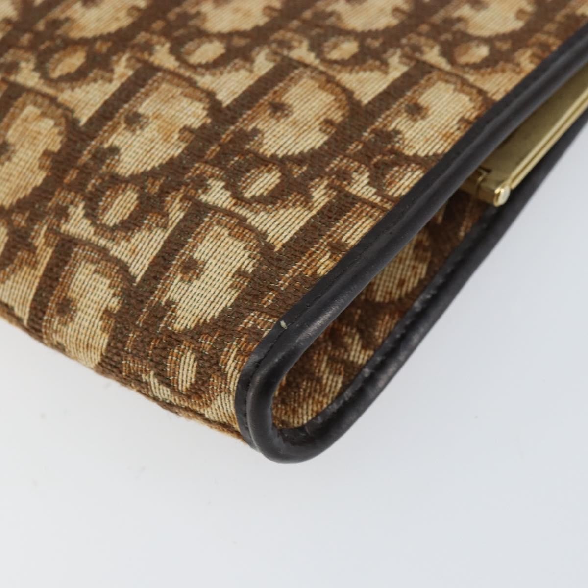 Christian Dior Vintage Trotter Pouch Diorissimo Canvas, BROWN, CANVAS, Clutche & pouche
