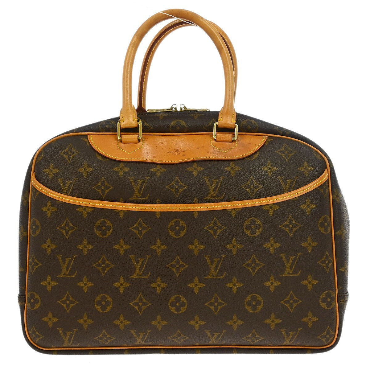 Louis Vuitton Deauville Handbag Monogram Canvas, BROWN, CANVAS, Handbag