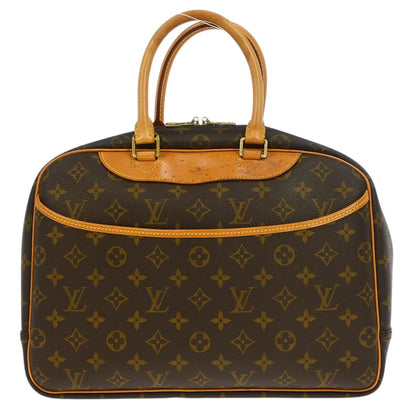 Louis Vuitton Deauville Handbag Monogram Canvas, BROWN, CANVAS, Handbag