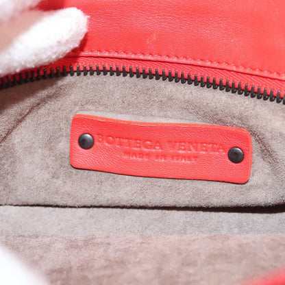 Bottega Veneta Open Shopping Tote Intrecciato Nappa, RED, LEATHER, Tote bag