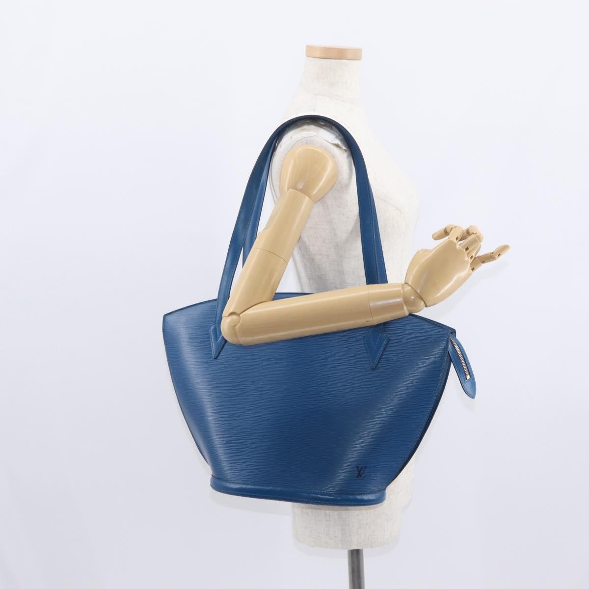 Louis Vuitton Saint Jacques Handbag Epi Leather, BLUE, LEATHER, Shoulder bag
