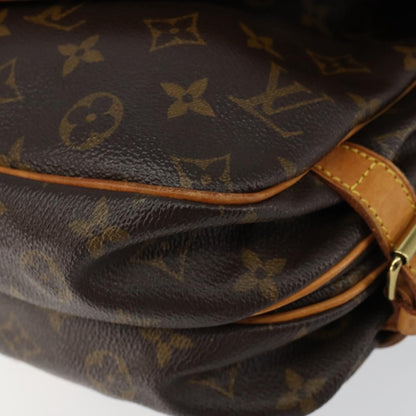 Louis Vuitton Saumur Handbag Monogram Canvas, BROWN, CANVAS, Shoulder bag