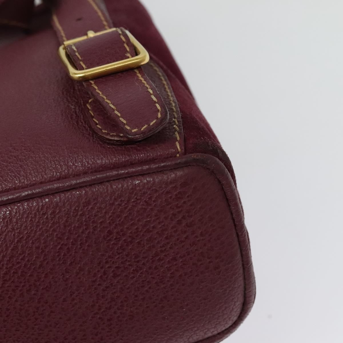 Gucci Vintage Bamboo Backpack Suede, PURPLE, SUEDE, Backpack