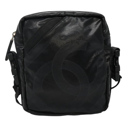 Chanel sports shoulder bag Coco mark, BLACK, CANVAS, Shoulder bag