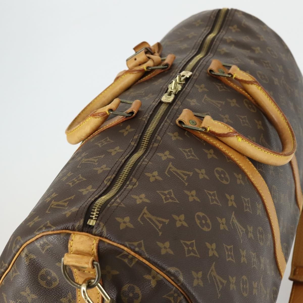 Louis Vuitton Keepall Bandouliere Bag Monogram Canvas, BROWN, CANVAS, Travel bag