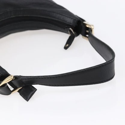Gucci Hobo Shoulder Bag Canvas with Guccissima Leather, BLACK, CANVAS, Shoulder bag