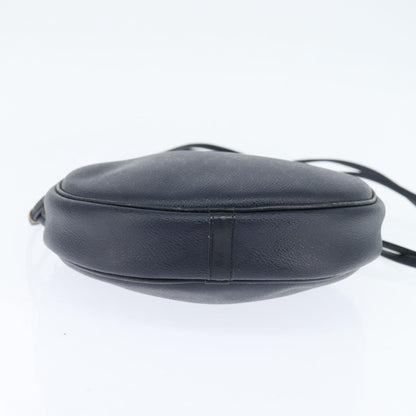 Christian Dior Vintage Honeycomb Shoulder Bag Canvas and Leather, NAVY, PVC, Shoulder bag