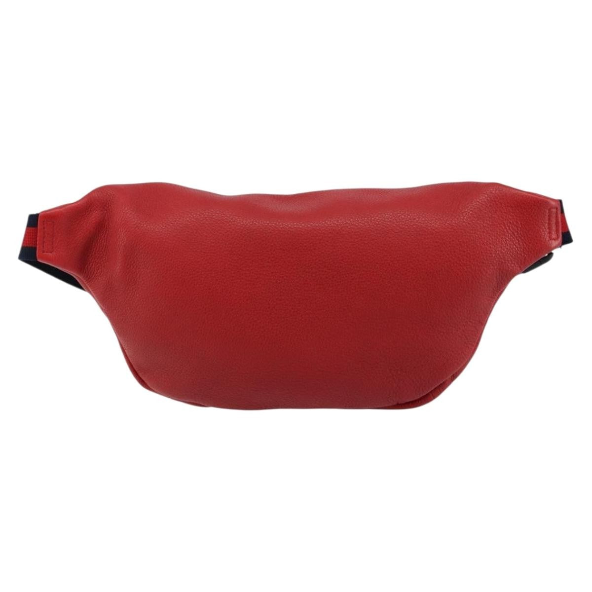 Gucci Logo Belt Bag Printed Leather, RED, LEATHER, Shoulder bag